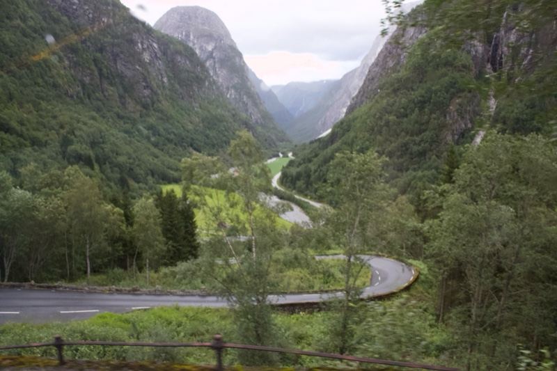 Winding Road Through Green Mountain Valley