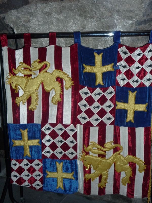 Medieval Heraldic Banner with Lions
