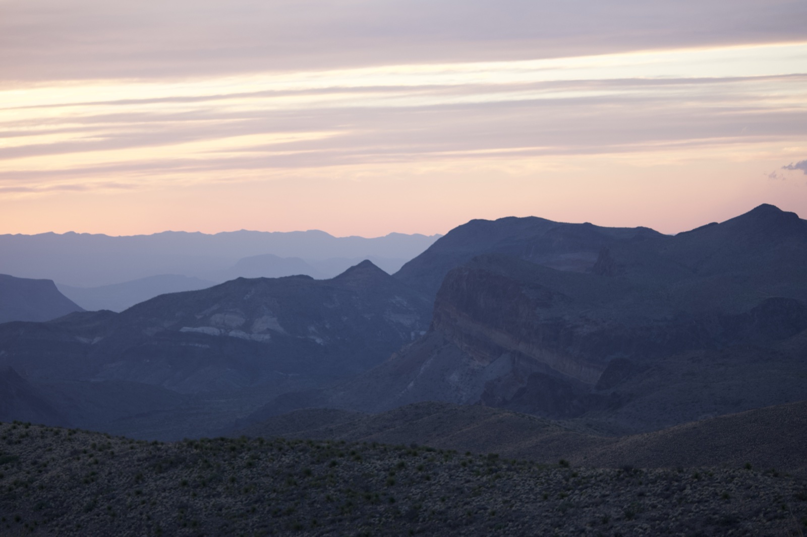 Mountain Silhouettes at Twilight