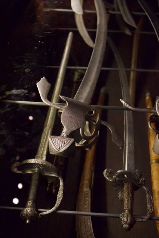 Antique Swords Displayed In Museum Case