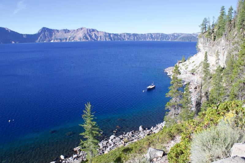 Deep Blue Crater Lake Vista