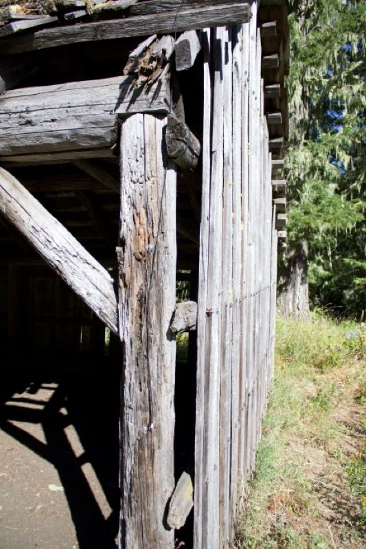 Weathered Wooden Shed Corner