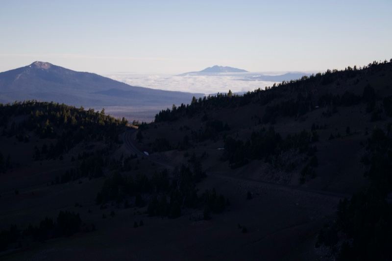 Mountain Range Over Foggy Valley