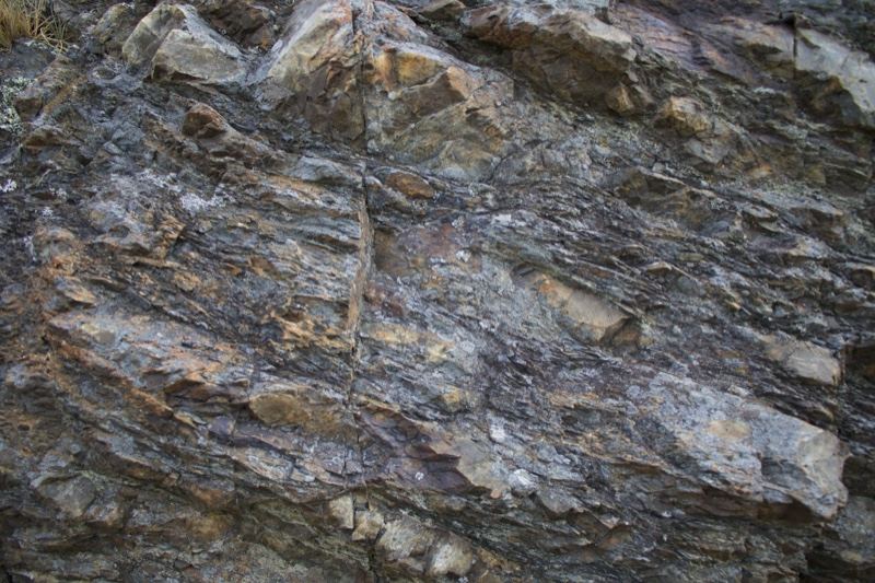 Layered Sedimentary Rock Formation Close-up