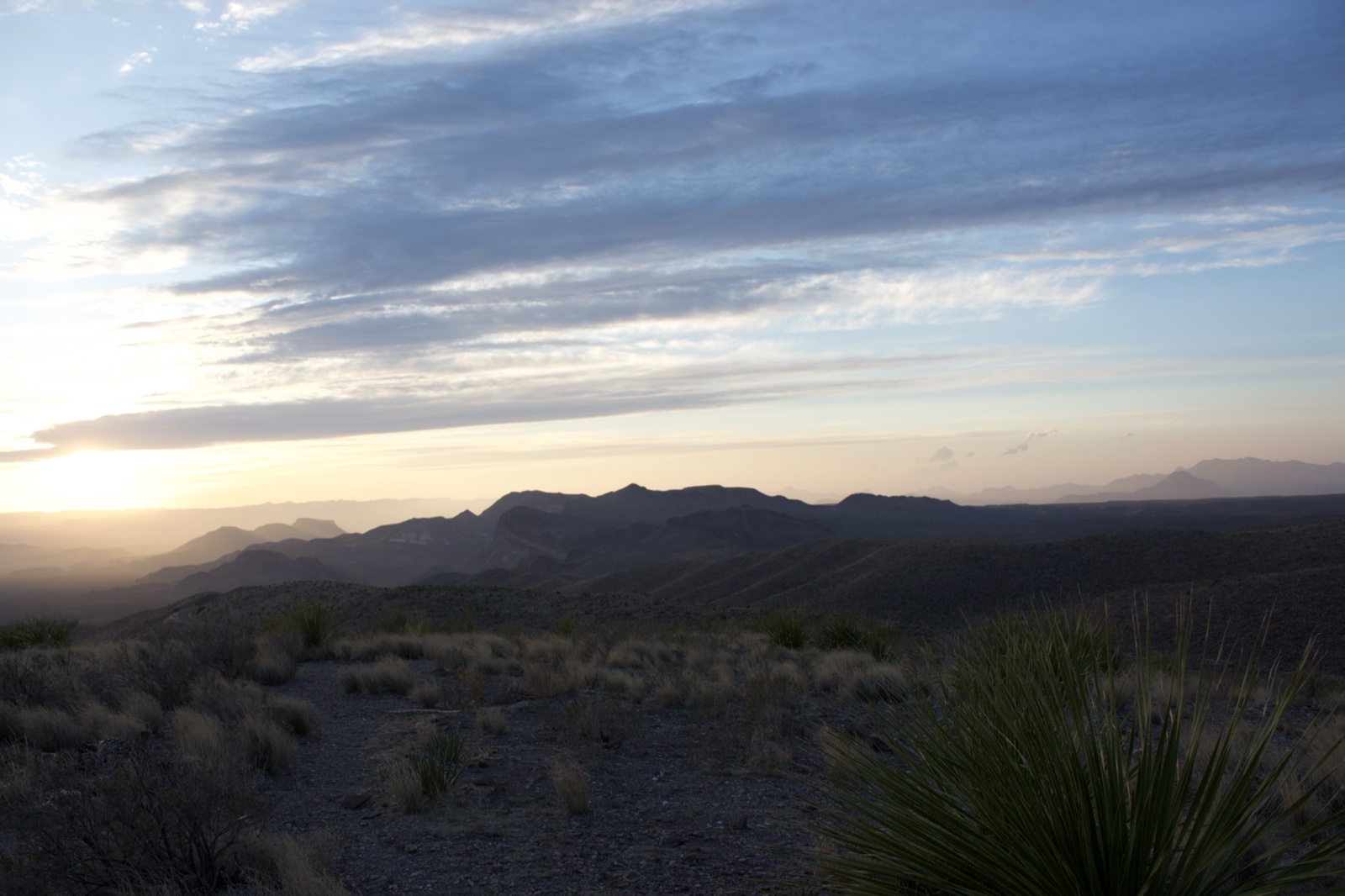 Desert Mountain Sunset Landscape
