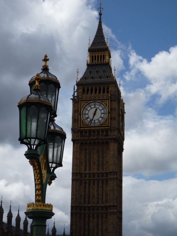 Big Ben Tower with Street Lamp London