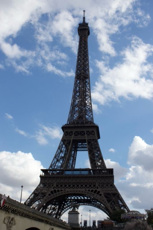 Eiffel Tower Against Blue Sky