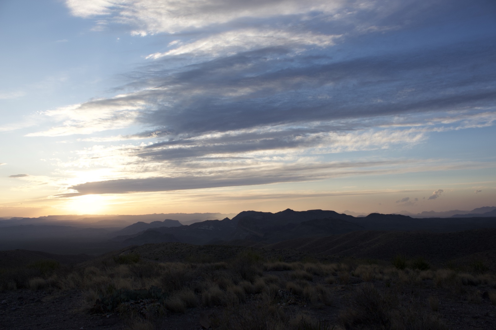 Sunset Over Desert Mountains
