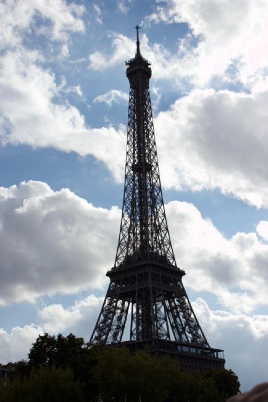 Eiffel Tower Under Cloudy Blue Sky