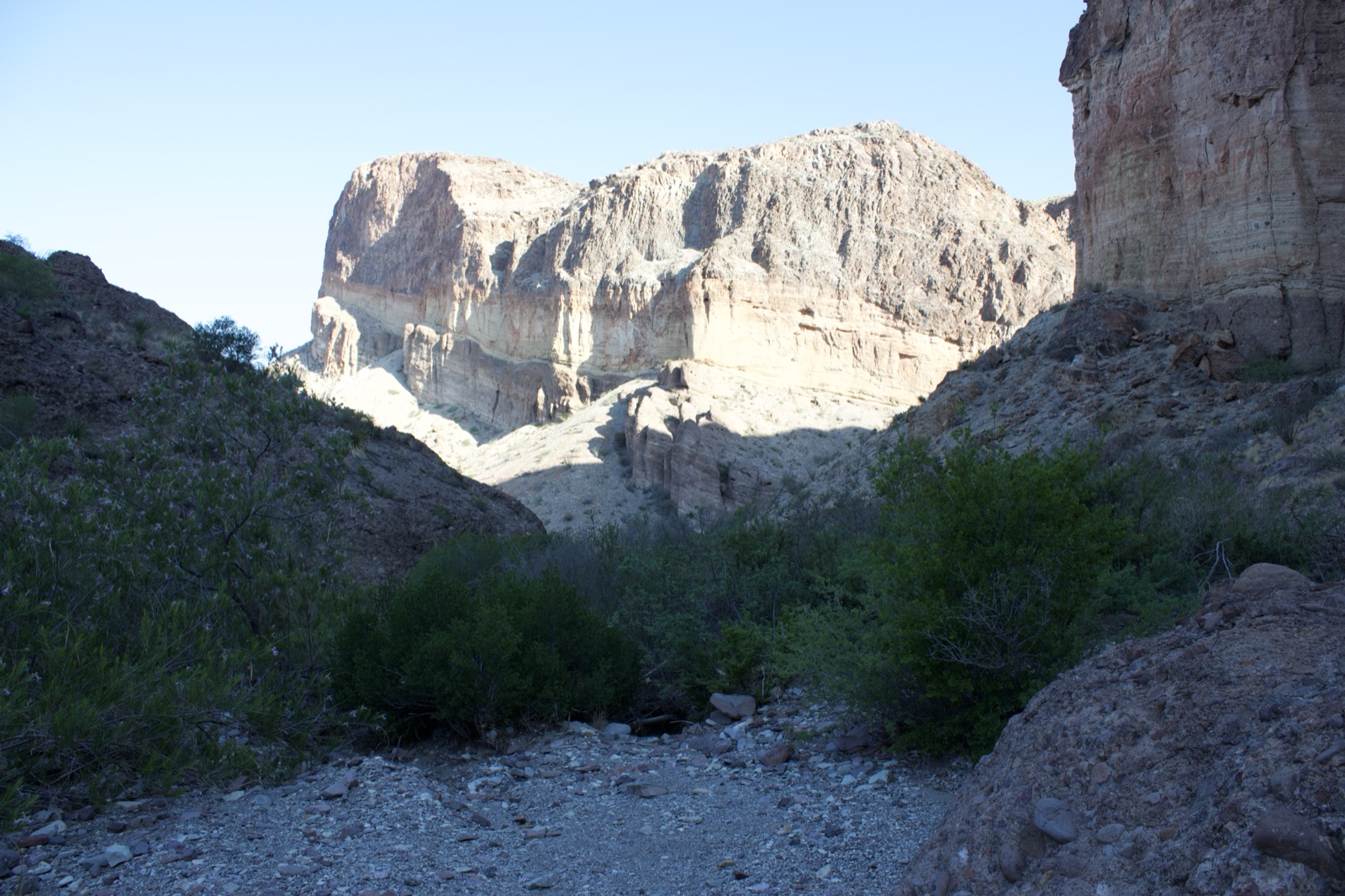 Desert Canyon With Rocky Cliffs
