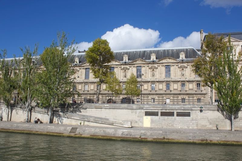 Louvre Palace along Seine River Paris