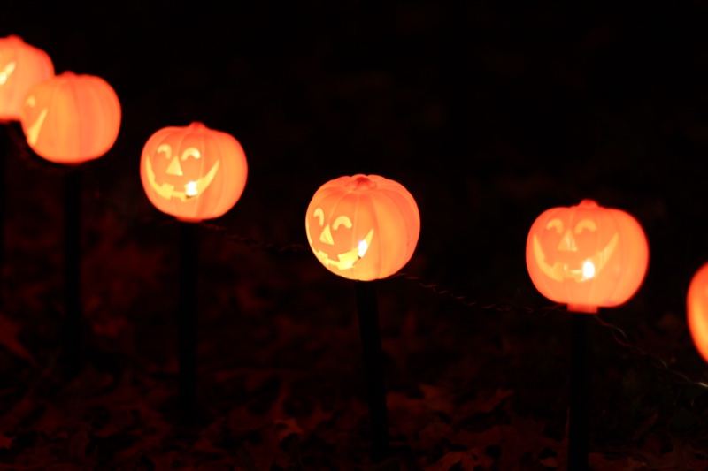 Glowing Jack-o'-Lantern Pathway Lights