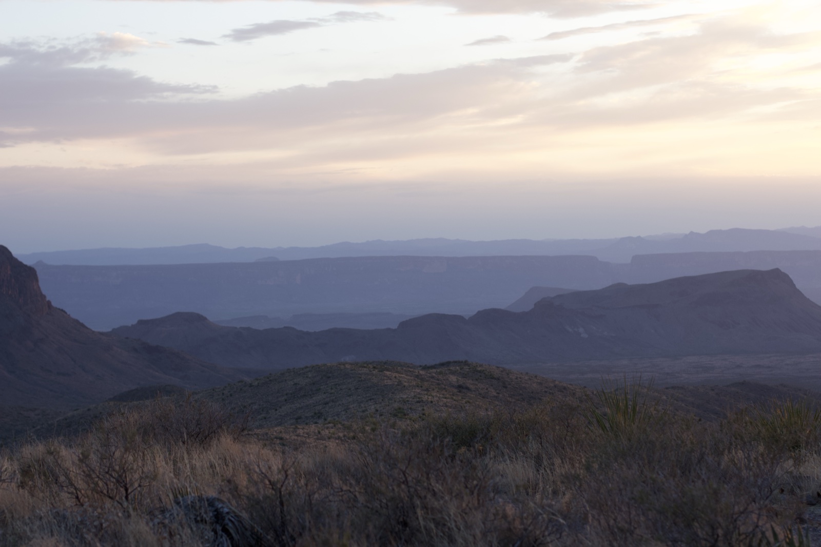 Desert Mountain Range at Twilight