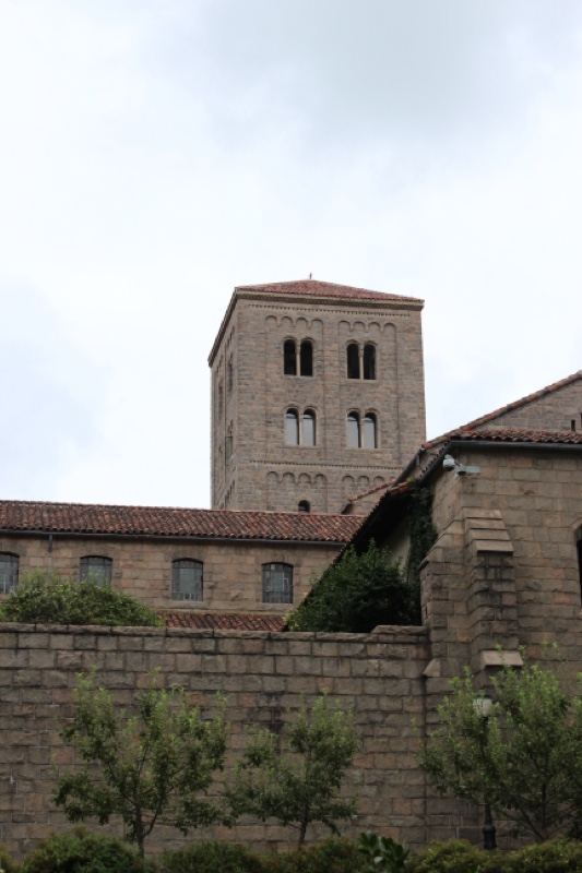 Medieval Stone Tower and Cloister Wall