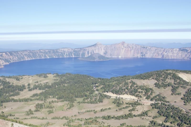 Crater Lake Caldera Aerial View