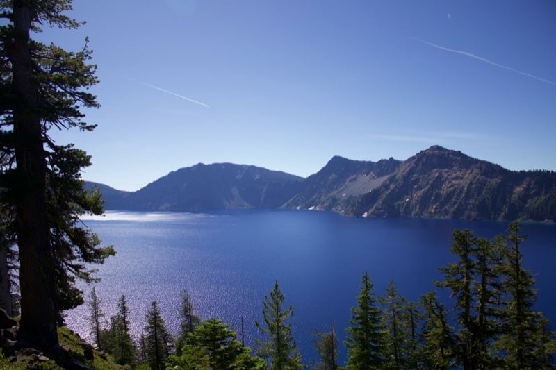 Crater Lake Vista with Forested Shoreline