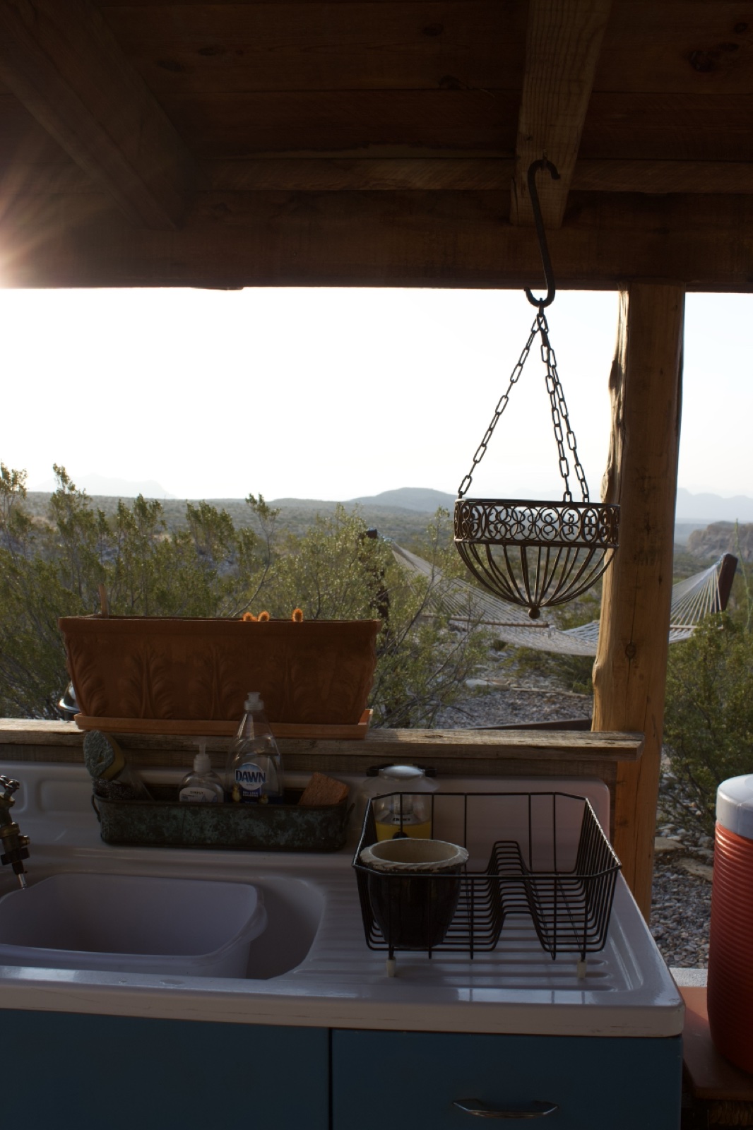 Outdoor Kitchen Sink Under Shelter