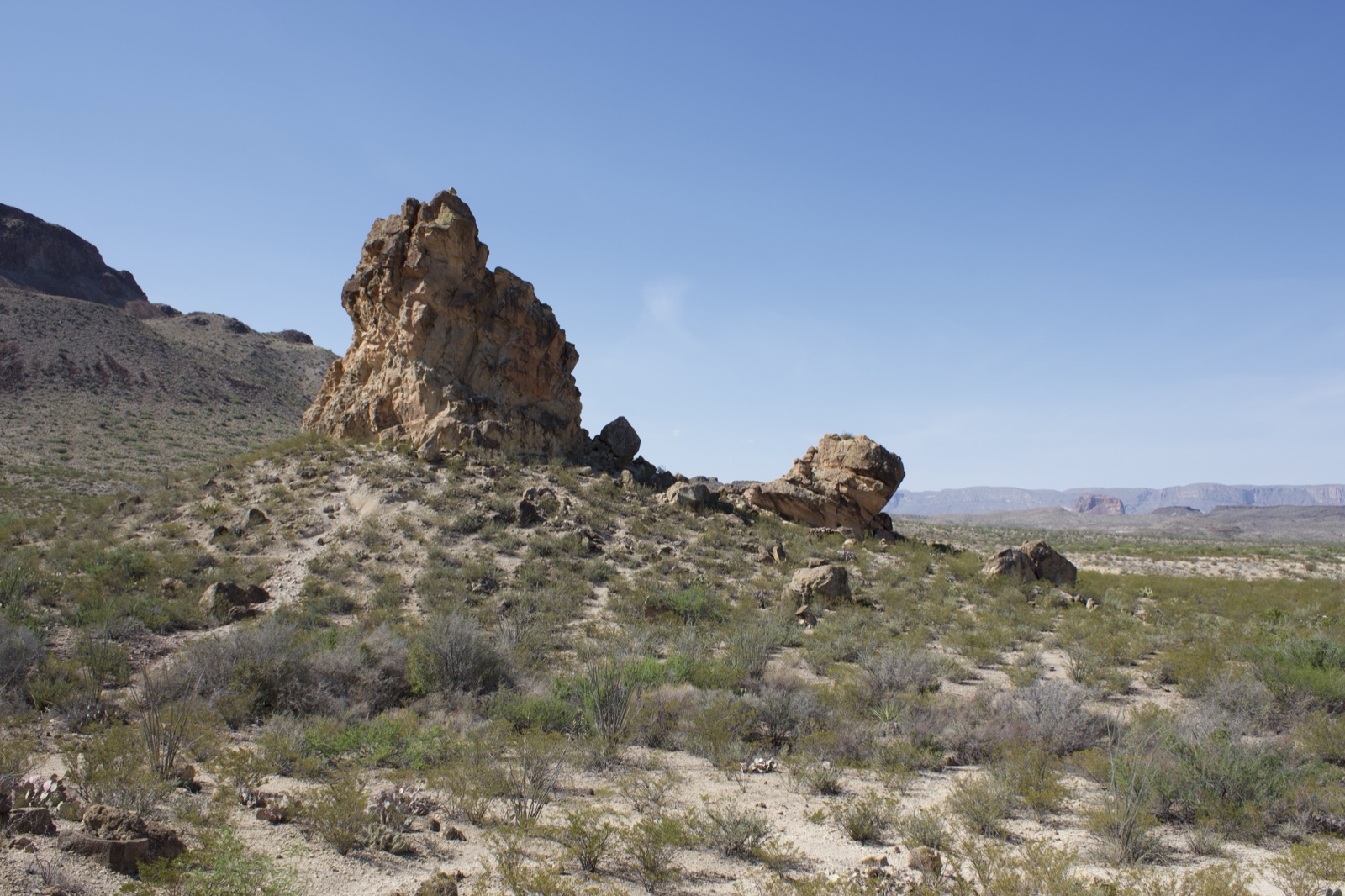 Desert Rock Formation in Arid Landscape