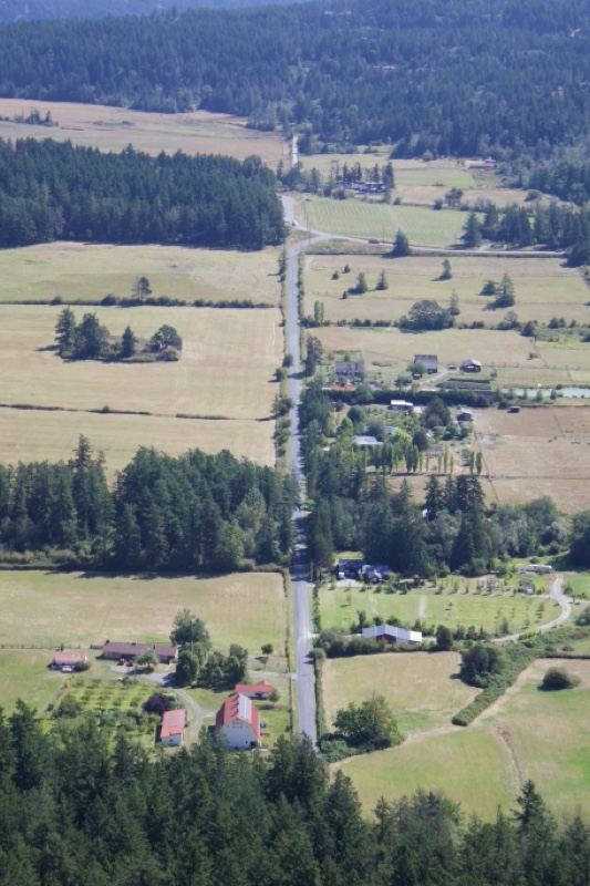 Aerial Rural Farmland Road View