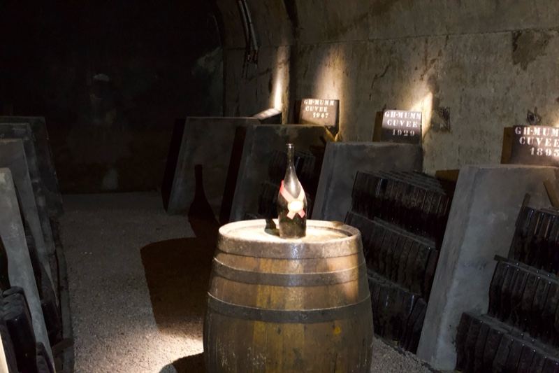Wine Barrel Flame in Stone Cellar