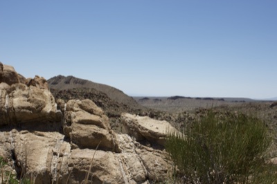 Desert Rocky Landscape Under Clear Sky