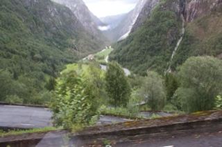 Mountain Valley Road Between Steep Cliffs