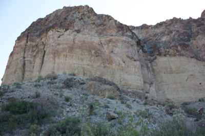Layered Desert Cliff Formation