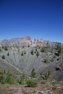 Volcanic Crater with Mountain Range