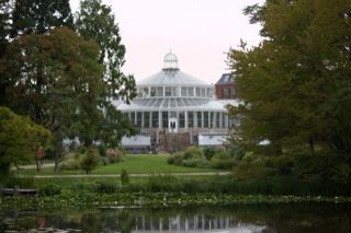 Palm House Greenhouse Reflected in Pond