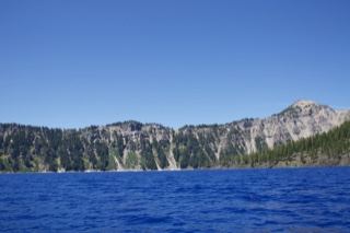 Deep Blue Lake with Mountainous Shoreline
