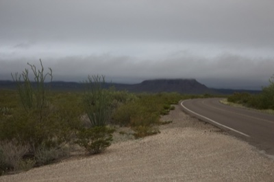 Desert Road Under Overcast Sky