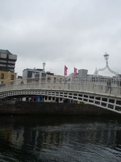 White Bridge Over River in Dublin