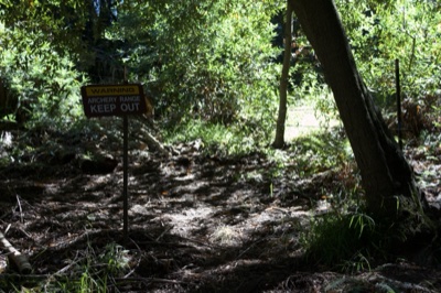 Forest Trail With Wildlife Range Sign