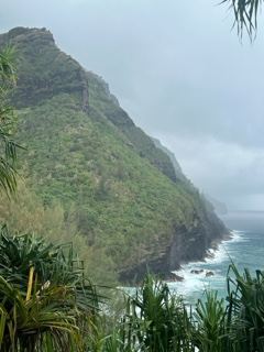 Misty Coastal Mountain Cliff Hawaii