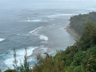 Misty Coastal View Over Ocean