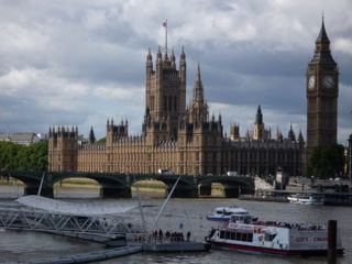 Palace of Westminster over Thames