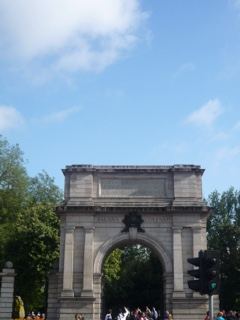 Stone Triumphal Arch Under Blue Sky
