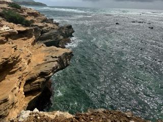 Rugged Coastal Cliffs Over Ocean