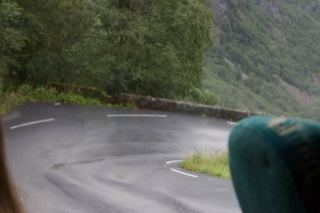 Winding Mountain Road Through Forest