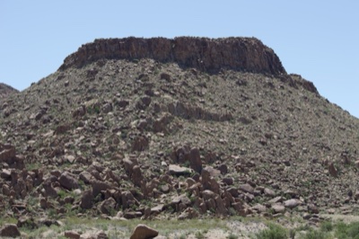 Rocky Desert Mesa Under Clear Sky