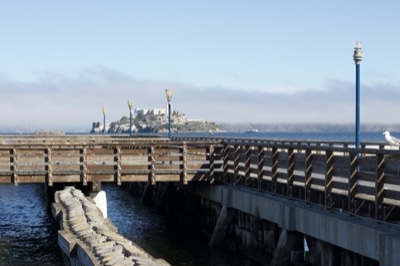 Pier View of Alcatraz Island