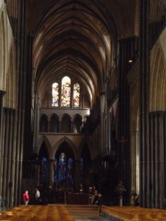 Gothic Cathedral Nave Interior View