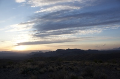 Desert Mountain Sunset Landscape