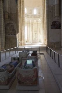 Royal tombs in Gothic basilica nave