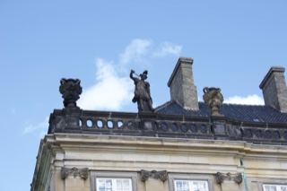 Palace Roof Statue and Chimneys