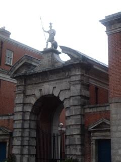 Stone archway with statue Dublin