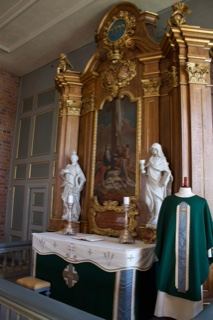 Ornate Church Altar with Statues