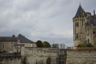 Medieval Castle Tower Over Moat