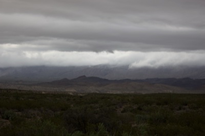 Storm Clouds Over Desert Mountains