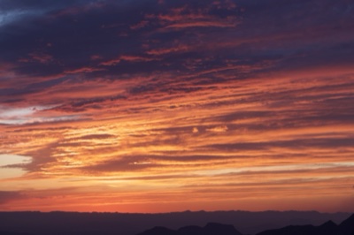 Dramatic Mountain Sunset Sky
